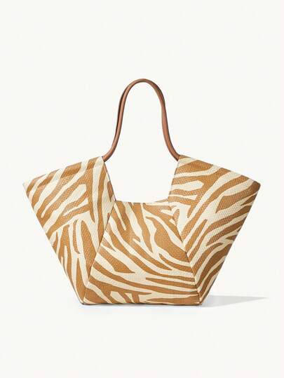 SHECARRY 女士全印花手提包，适合休闲和度假使用