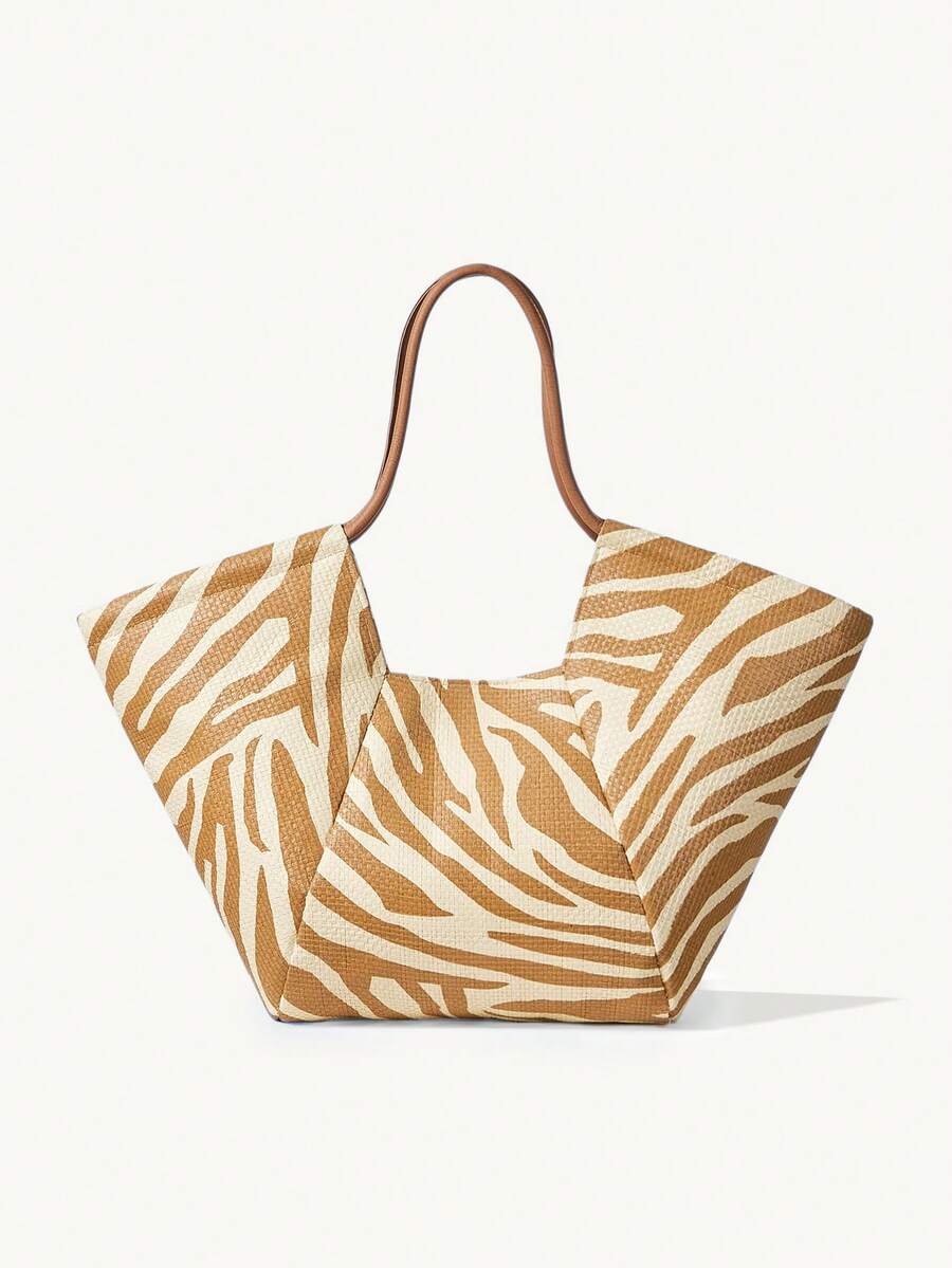 SHECARRY 女士全印花手提包，适合休闲和度假使用 - 彩色 - 查看 1