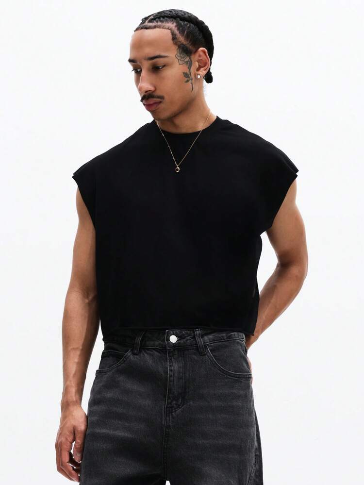 Graphic Tank Top With Text Print