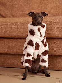 PETSIN Pawparrel 1pc Pet Autumn/Winter Double Sided Plush Elastic Comfortable Warm Fabric High Neck Dog Hoodie - Multicolor - View 2