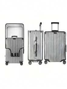 1pc Transparent Luggage Protective Cover, Thick Wear-Resistant Waterproof Suitcase Protective Cover, Luggage Cover, Suitable For Travel, Protect Luggage 20/22/24/26/28/30 Inch - Transparent - View 1