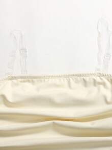 SHEIN Tween Girls Dresses - Strapless Pale Yellow Summer Casual Apricot Long Dress Maxi Dress Summer Yellow Dress Strapless Dress Wedding Guest Dress Ruched Dress Bridesmaid Dress Lemon Dress - Yellow - View 6