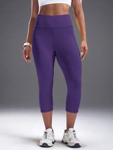 Powerista Women's Solid Color Casual & Sports Leggings - Purple - View 4