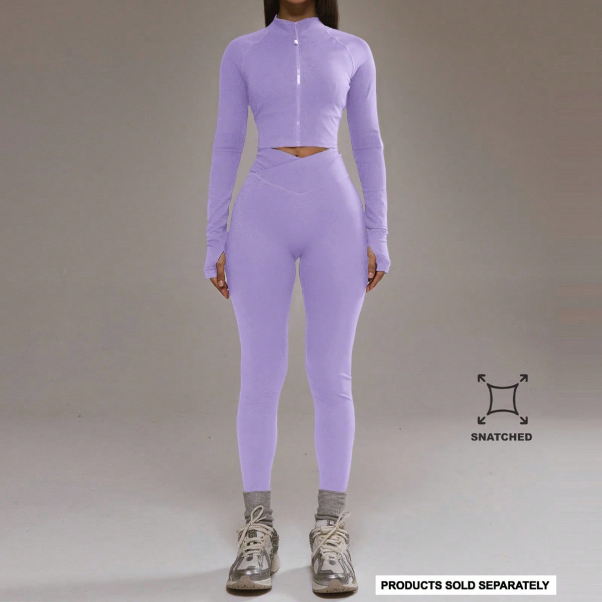 Conjunto de leggings con frente cruzado, solo parte inferior, activewear de invierno para pádel, deporte, gimnasio y entrenamiento, de aleación