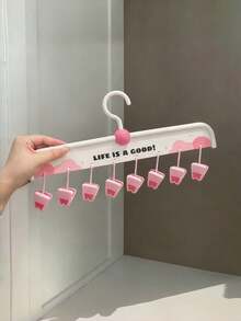 Zazumi 1 PC Cute Cartoon Cat Paw Sock Clips Set Of 8 Drying Hangers For Laundry Multipurpose Drying Rack For Socks Bibs Hats Towels Dorm Balcony Space Saving Clothes Organizer - Multicolor - View 8