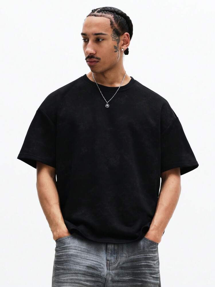 Oversized Number Print Crew Neck Tee