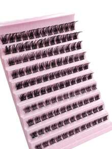 Rikuaild 110 Clusters DIY Eyelash Extension Strong Wispy Soft Cluster Lash Thin Band Crossed Natural False Eyelashes Lash Clusters,Eye Lash Clusters,Individual Eyelashes,Lashes,Fake Lashes - D - View 6