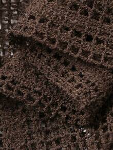 DAZY Women's Sequin Embellished Round Neck Long Sleeve Korean Style T-Shirt, Summer - Coffee Brown - View 8