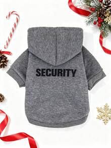 1pc Gray Hoodie, Suitable For Winter Warm Dog Clothes, Applicable For Cats And Dogs Indoor And Outdoor - Grey - View 2
