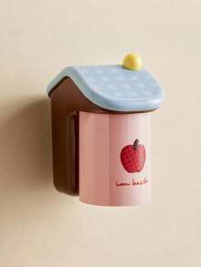 Joivida Toothbrush And Rinse Cup Holder Set Wall Mounted Bathroom Organizer All Occasion Magnetic Drill Free Colorful Dopamine Style Rack