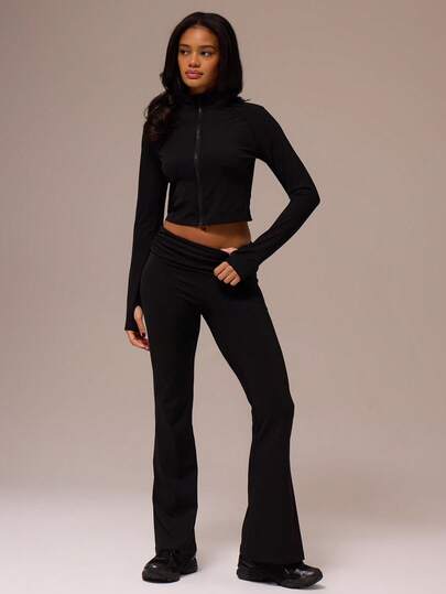 Musera Sport 翻折腰带瑜伽裤 运动健身 健身房普拉提 日常休闲