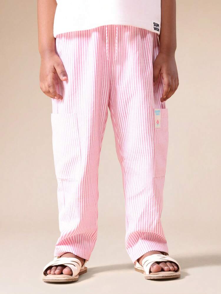 Pyjamahose mit horizontalen Streifen und Taschen