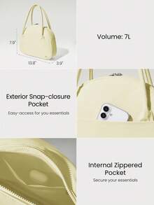 GLOWMODE Power Play 防水储物隔层拉链口袋保龄球包健身房工作室旅行日常休闲 - French Vanilla - 查看 3