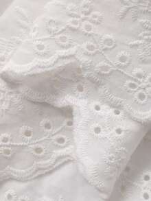 FRIFUL 女士纯色棉质休闲宽松衬衫，领口、下摆和袖口采用撞色滚边设计 - 白色 - 查看 9