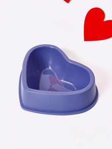 PETSIN 1PC Simple Heart-Shaped Plastic Pet Bowl, Cat Bowl, Dog Bowl, Cat Food Dish, Dog Food Bowl, Cat And Dog Feeding Supplies. - 390ml - View 7