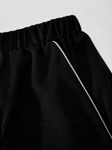 Sparklyn Bộ 2 món áo thun và quần dài nữ tuổi teen, in hình ngôi sao trắng trên ngực, dây rút trang trí màu trắng, thích hợp cho đi dạo, mua sắm, đi học, có thể phối cùng áo khoác hoặc áo vest. - trắng - Xem 5