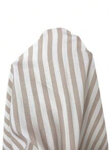 SHEIN Frenchy Áo kiểu nữ cỡ lớn, thiết kế mở phía trước, chất liệu vải có họa tiết, thoải mái, tay ngắn, phù hợp cho mùa xuân/hè, áo nữ mùa xuân, áo nữ mùa hè, váy nữ thanh lịch. - Nhiều màu - Xem 7