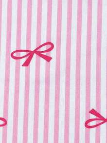 SHEIN Young Girl Cute Cartoon Strawberry Print Ruffled Sleeve One-Piece Swimsuit, Spring/Summer - Multicolor - View 5