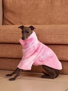 PETSIN Pawparrel 1pc Pet Autumn/Winter Double Sided Plush Elastic Comfortable Warm Fabric High Neck Dog Hoodie - Multicolor - View 1