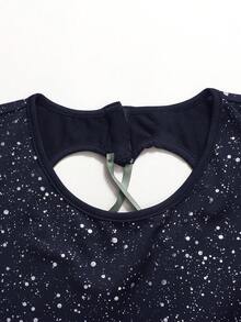 Tween flickor casual sport långärmad jumpsuit - Marinblå - Visa 5