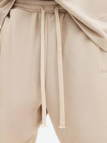 SUMWON Elliot 1965 Script Sleeveless Tank Top And Drawstring Shorts Co-Ord Set Casual Summer Two Piece Outfit Regular Fit Crew Neck - Black - View 7