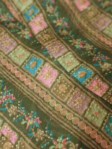 Al Najma New Design Waist Cinching Elegant Cocktail Dress, Flattering Silhouette, Sophisticated Style For Vacation & Party Occasions - Green - View 8