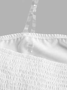 Firerie Kids Firerie Kids 少女褶裥腰身无袖休闲连衣裙，时尚百搭，适合派对、郊游、姐妹合照、公园、露营、度假、日常休闲穿着 - 白色 - 查看 3