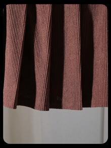 女童优雅时尚休闲运动百搭褶皱A字法式迷你裙，适合上学、度假、旅行，四季皆宜 - 鏽棕色 - 查看 6