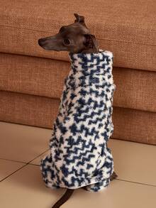 PETSIN Pawparrel 1 pièce Combinaison pour animal de compagnie mode automne/hiver à double face en peluche, chaude et élastique, col haut confortable pour chien - Multicolore - Voir 4