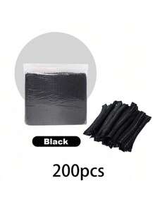 100/50/20 Pcs Black Disposable Non-Woven Hats, For Art Makeup, Eyebrow Microblading And Tattoo Accessories, Shower Cap, Elastic Bath Hair Cap, Waterproof Hair Salon Cap, Hair Treatment Cap, Hotel Hair Cap, Multiple Options - Black - View 10