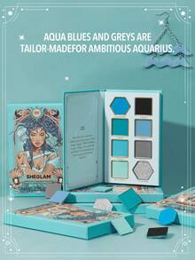 SHEGLAM Ambitious Aquarius Palette 8 色閃光金屬霧面眼影盤銀藍色高光澤高顏料持久可混合奶油眼影紫色眼影 品牌 美容 化妝 化妝品 適合女性與女孩 完美搭配夏季春季 Y2K 時尚 流行 生日 母親節禮物 假期 派對準備就緒 最佳顏色 - AMBITIOUS AQUARIUS - 查看 10