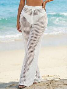 Swim Vcay 鏤空勾織罩衫長褲