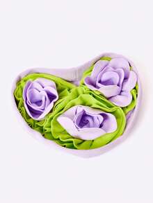 PETSIN 1PC Warm Your Heart Series - Heart-Shaped Rose Flower Element Pet Cat And Dog Small Pet Sniffing Mat Slow Food Puzzle Toy - Multicolor - View 11