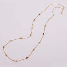 Cirelle 1件装 - 仿珍珠、玻璃吊坠项链，月亮吊坠，狼牙吊坠，女士双链项链套装，适合日常派对配饰、日常时尚配饰、女士礼物、节日礼物、女士饰品 - 彩色 - 查看 7