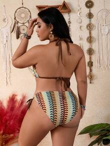 Swim Vcay Bộ đồ bơi nữ cỡ lớn chất liệu móc len phong cách Bohemian, thoải mái, thích hợp cho kỳ nghỉ hè 2026. - Nhiều màu - Xem 2