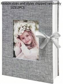 1 Pc Photo Album, 4x6 100 Pockets, Linen Cover, Slip-In Photo Pockets, Suitable For Wedding, Family, Anniversary, Vacation, Gift, Birthday Gifts Graduation - Multicolor - View 24