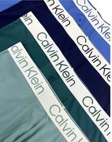 Boxer Calzones Calvin Klein Briefs Largos 4 Piezas Comodos De Microfibra Originales - Azul - Ver 6