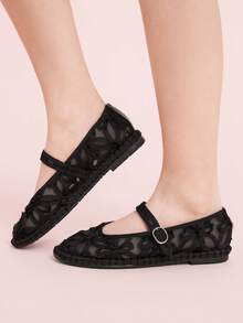 CUCCOO DOLLMOD Casual Commute Minimalist Versatile Comfortable Women Flats Spring Shoes - Black - View 5