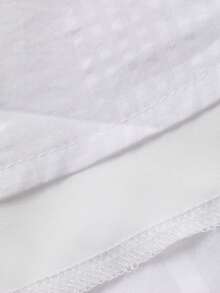 Livesso Women's V-Neck Puff Sleeve Waist Cinched Mid-Length Dress - Beige - View 7