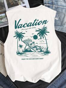 Manfinity Joysei 男士图案字母印花圆领背心