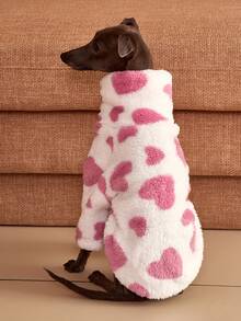 PETSIN Pawparrel 1pc Pet Autumn/Winter Double Sided Plush Elastic Comfortable Warm Fabric High Neck Dog Hoodie - Multicolor - View 3