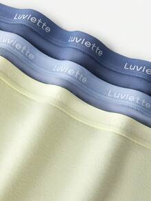LUVLETTE Plus 3-Pack Soft Cotton High-Waist Briefs Women Underwear Panty Set - Multicolor - View 5