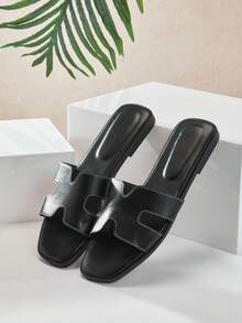 SHUZIA Women Comfy Everyday Summer Vacation Casual Flat Sandals - Black - View 5