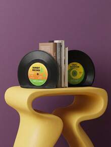 Joivida 2 Bộ Giá đỡ sách hình đĩa vinyl ban nhạc rock Blurry Oasis, Giá đỡ sách để bàn kiểu retro, Giá đỡ sách phân chia, Giá đỡ sách hình đĩa vinyl, Giá đỡ sách hình đĩa vinyl kiểu retro màu đen, Giá đỡ sách kiểu cổ điển bo tròn, Giá đỡ sách trang trí kiểu cổ điển cho học sinh, sinh viên, văn phòng tại nhà - Nhiều màu - Xem 2