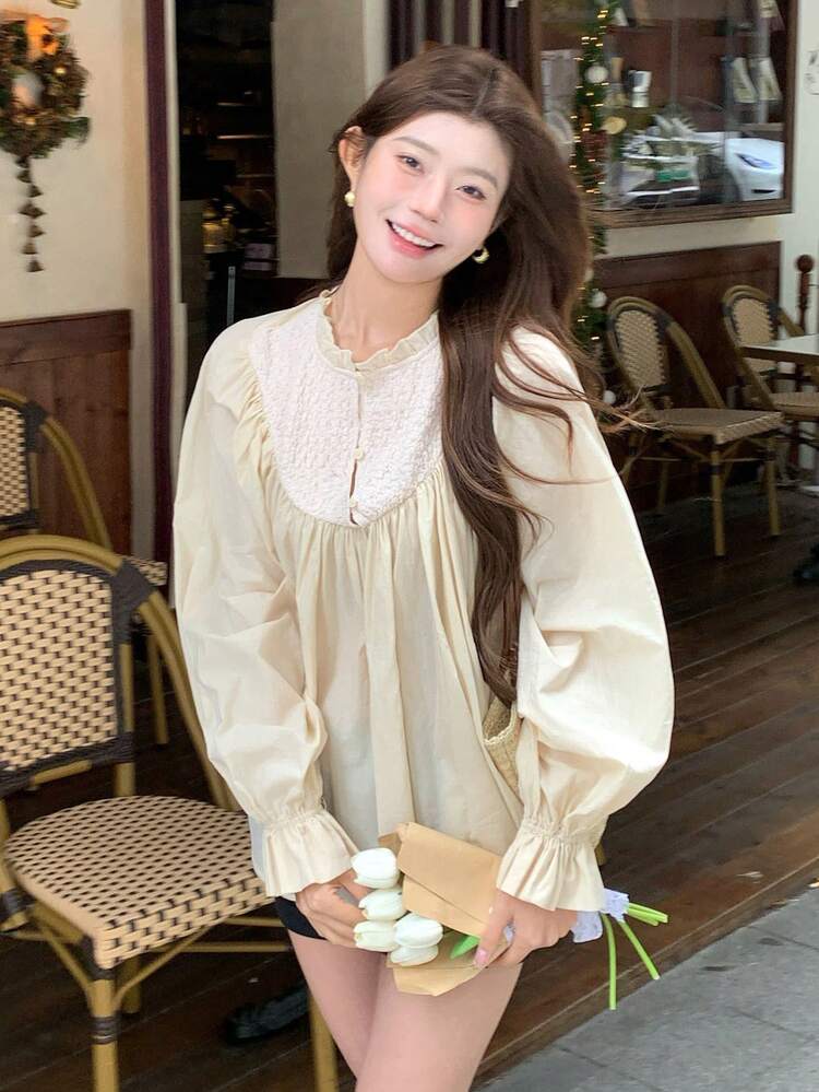 Women's Korean Style Long Sleeve Blouse, Spring/Summer