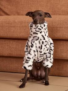 PETSIN Pawparrel 1pc Pet Autumn/Winter Double Sided Plush Elastic Comfortable Warm Fabric High Neck Dog Sweatshirt - Multicolor - View 3