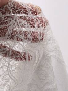 DAZY Women's Round Neck Lace Patchwork Short Sleeve Casual Chic Korean Style T-Shirt, Spring/Summer - White - View 3