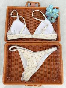 Swim Mod Söt, blommig strandbikiniset för kvinnor, vår/sommar - Multifärgad - Visa 6