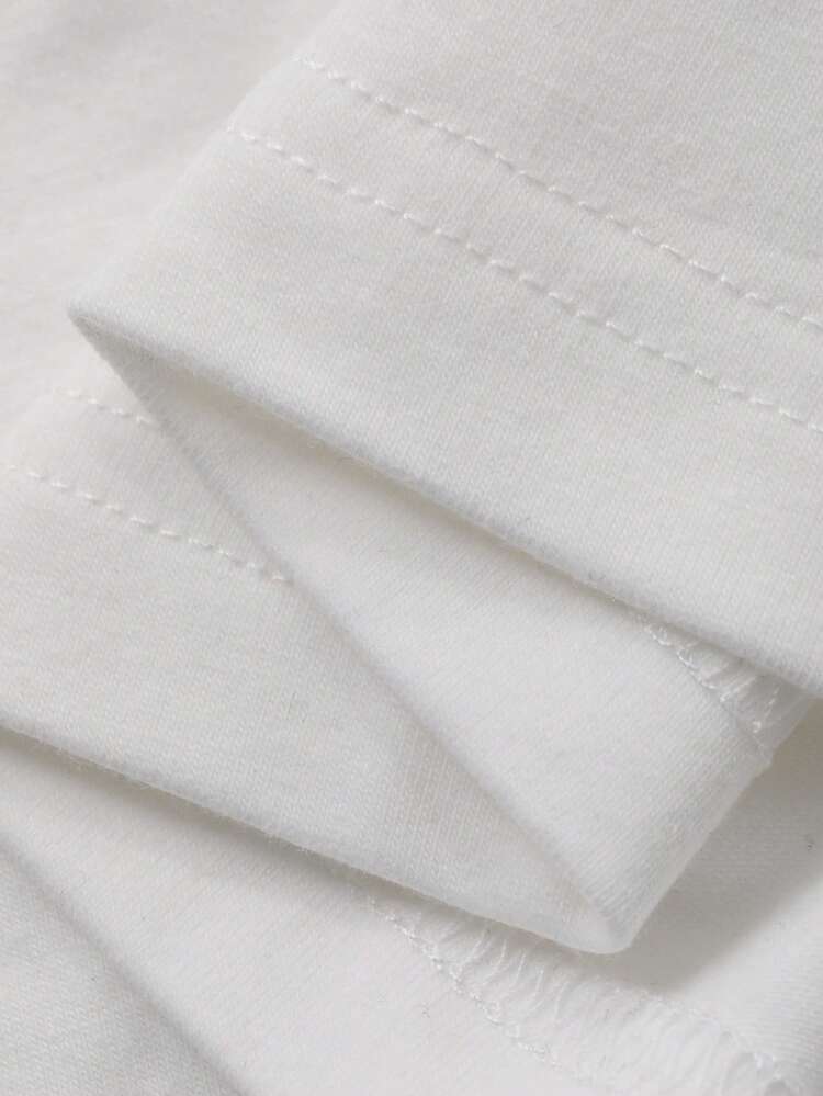 Lace Patchwork Old Money Graphic Loose Casual T-Shirt For Women, Suitable For Spring, Summer, Valentine's Day, Office Wear Business Casual Woman