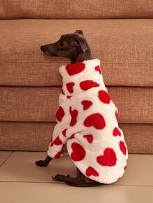 PETSIN Pawparrel 1pc Pet Autumn/Winter Double Sided Plush Elastic Comfortable Warm Fabric High Neck Dog Sweatshirt - Multicolor - View 3